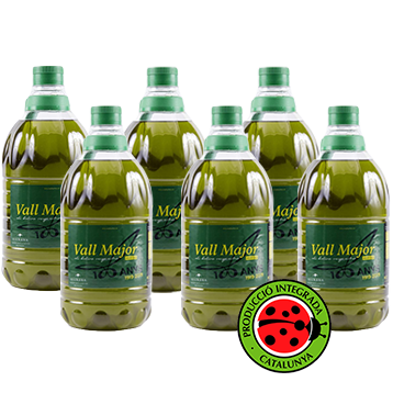 pack de 6 garrafes de 2l d'oli vall major produccio integrada